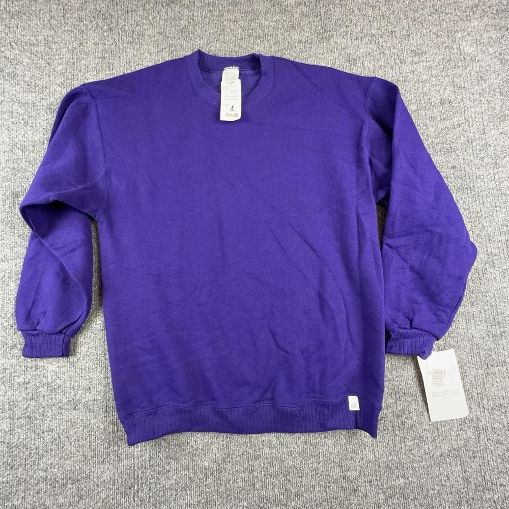 Russell Athletic Sweatshirt Womens Medium Purple Crewneck Pullover Made USA